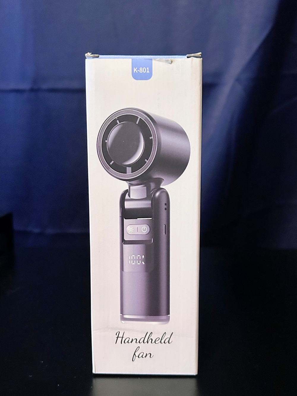 New 
K-801 Handheld Fan in Black 5 Speed